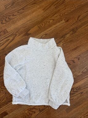 Madewell Cream Speckled Mock Turtleneck Sweater